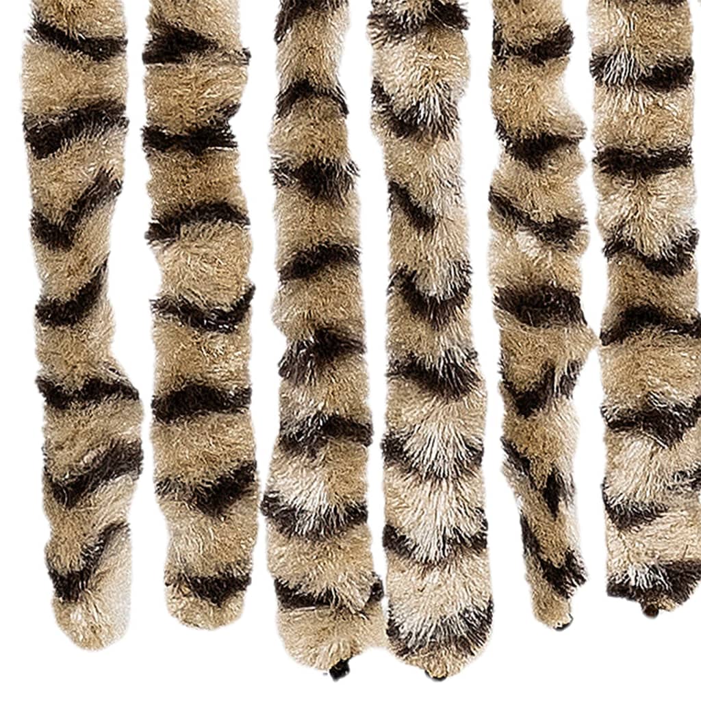 Fly Curtain Beige and Brown 100x200 cm Chenille